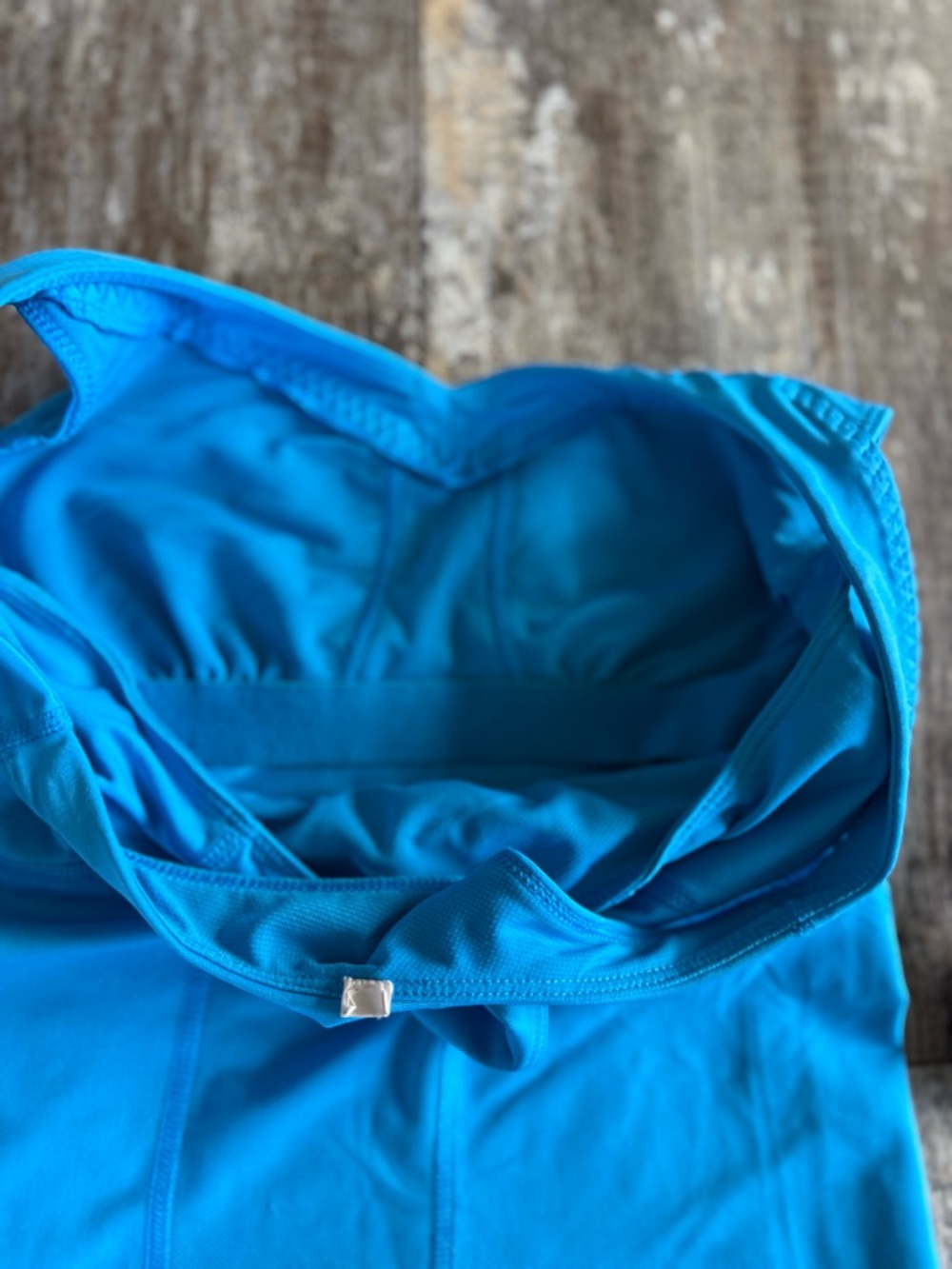 2 for $20 sale: Under Armour turquoise blue tank top with built-in shelf bra - S - Picture 4 of 4